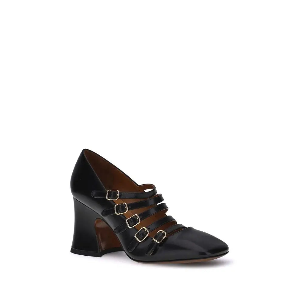 Chloé Schwarze Kalbsleder-Bos-Taurus-Pumps mit hohem Absatz - EU38.5/US8.5