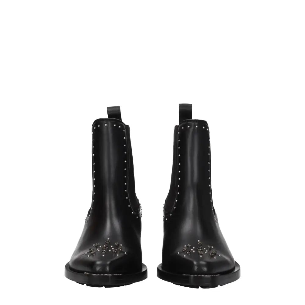 Chloé Schwarze Lederstiefeletten