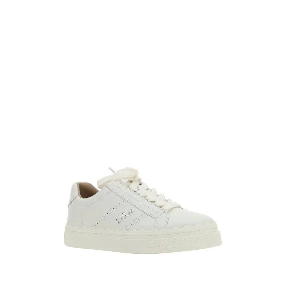 Chloé Weiße Kalbshaut Bos Taurus Sneakers mit niedrigem Schaft - EU36/US6
