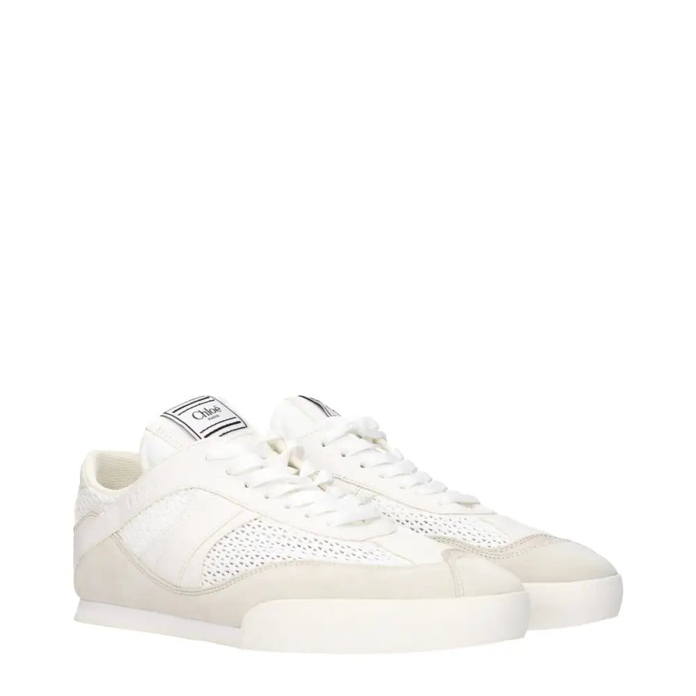 Chloé Weiße Stoff-Sneaker mit niedrigem Schaft - EU40/US10
