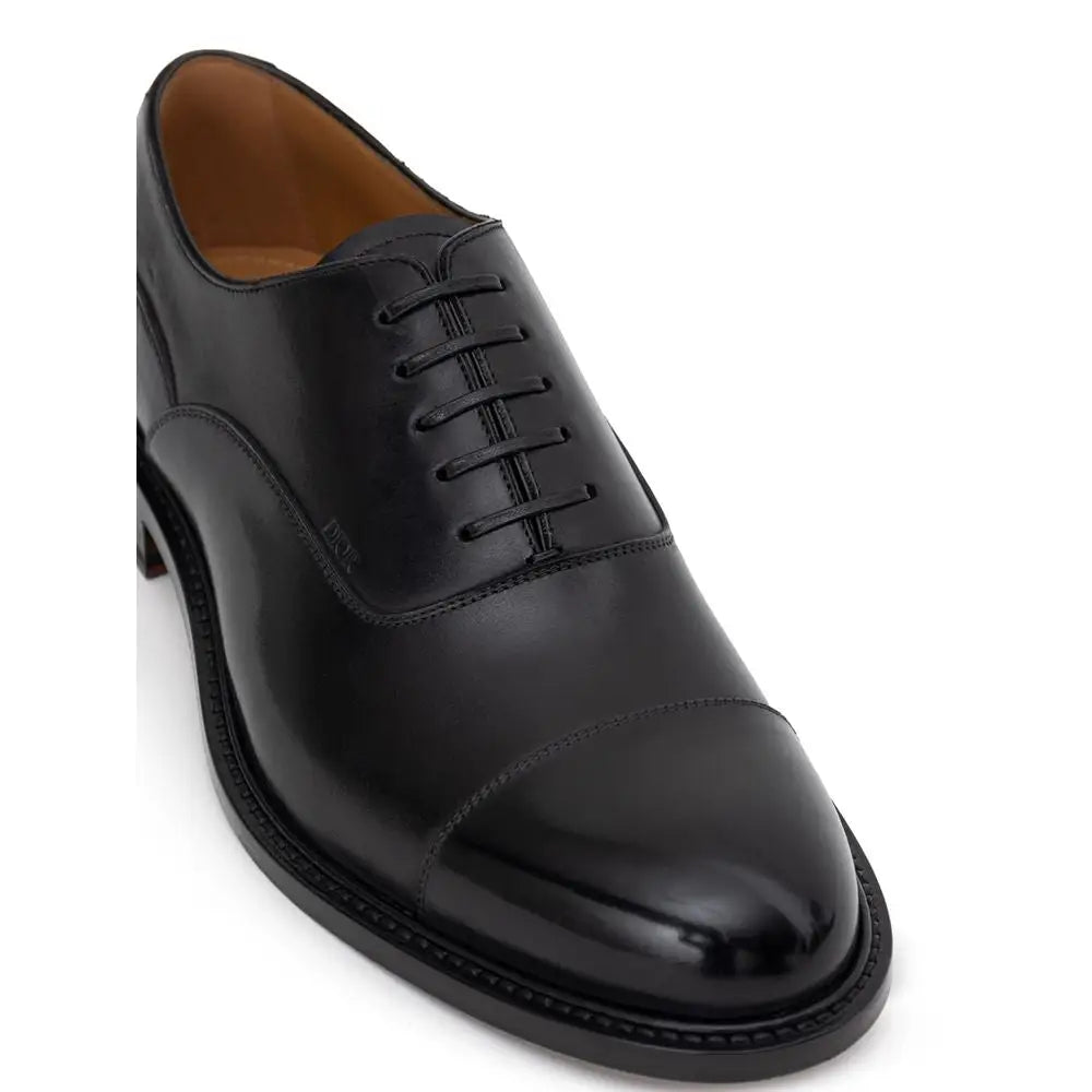Dior Schwarze Leder-Schnürschuhe und -Derby-Schuhe - EU39/US6