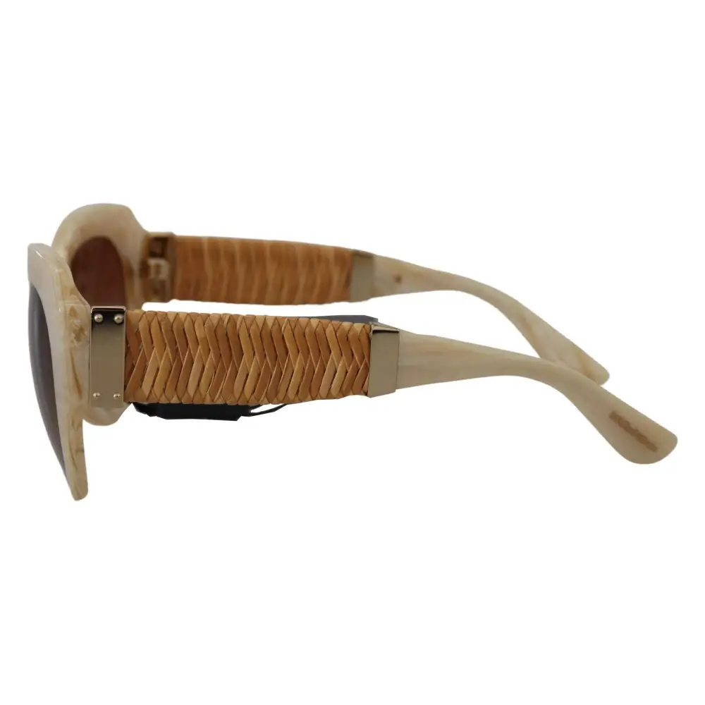 Dolce & Gabbana Beige Acetat Vollrand braune Gläser DG4294 Sonnenbrille