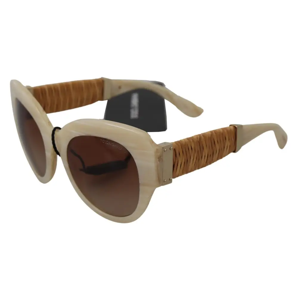 Dolce & Gabbana Beige Acetat Vollrand braune Gläser DG4294 Sonnenbrille
