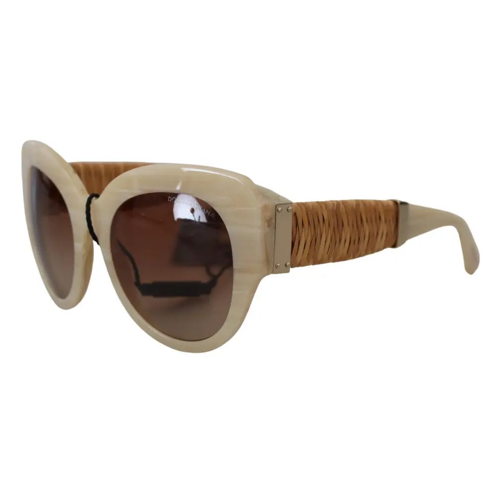 Dolce & Gabbana Beige Acetat Vollrand braune Gläser DG4294 Sonnenbrille