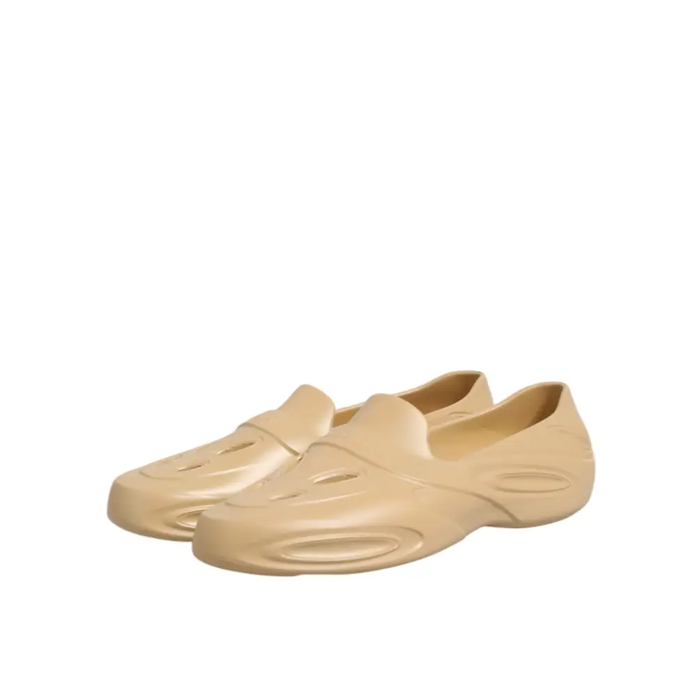 Dolce & Gabbana Beige Gummi Rutschen Low Top Turnschuhe Schuhe - EU44/US11