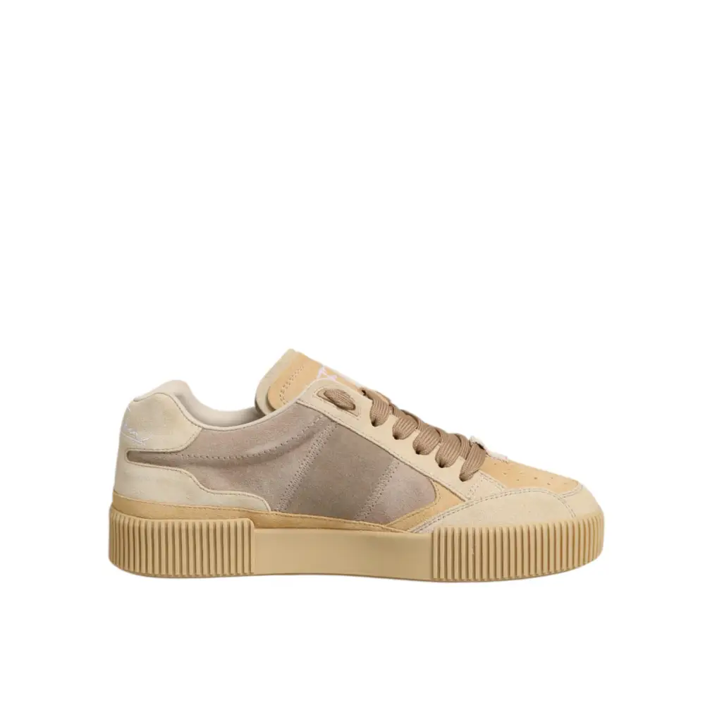 Dolce & Gabbana Beige Leder Miami Low Top Sneakers Männer Schuhe - EU39/US6
