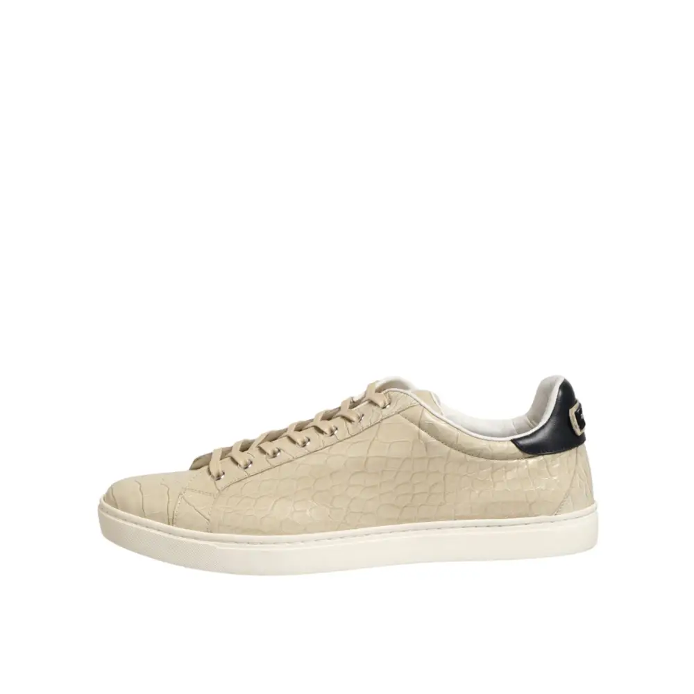 Dolce & Gabbana Beige London Leder-Sneakers - EU43/US10