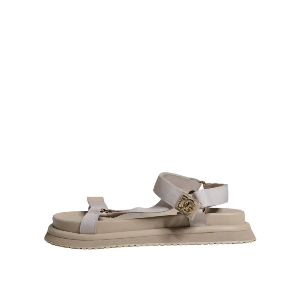Dolce & Gabbana Beige Nappa Devotion Riemen Herren Sandalen Schuhe - EU44/US11