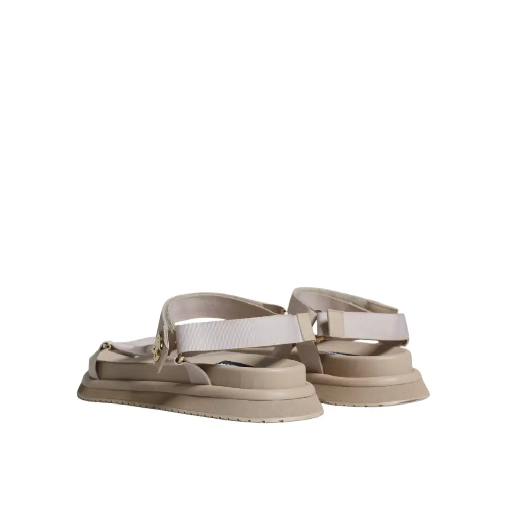 Dolce & Gabbana Beige Nappa Devotion Riemen Herren Sandalen Schuhe - EU44/US11