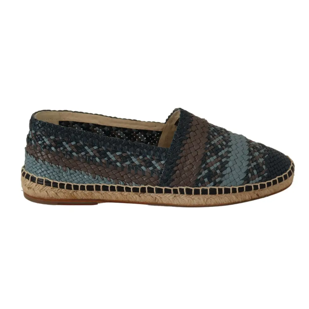 Dolce & Gabbana Blau Gray Slip On Buffalo Espadrille Schuhe - EU40/US7