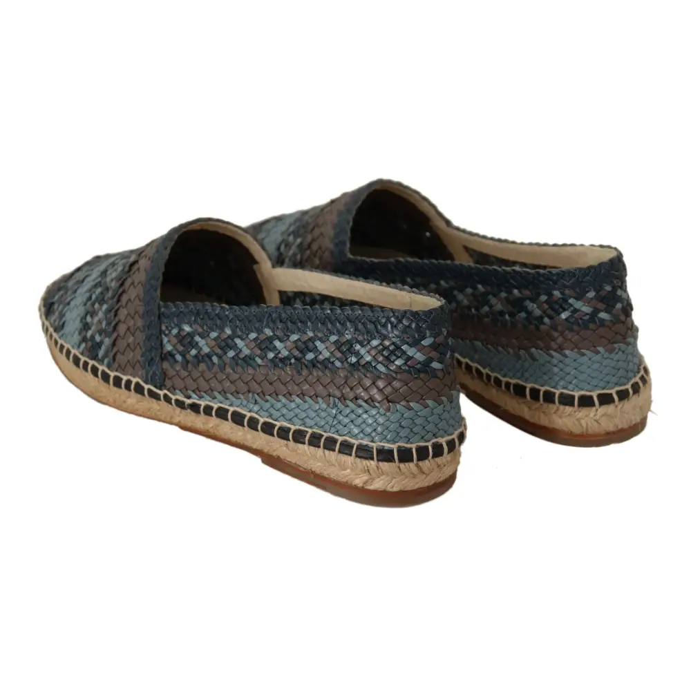 Dolce & Gabbana Blau Gray Slip On Buffalo Espadrille Schuhe - EU40/US7
