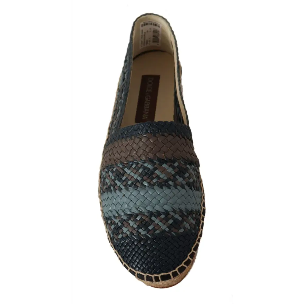 Dolce & Gabbana Blau Gray Slip On Buffalo Espadrille Schuhe - EU40/US7