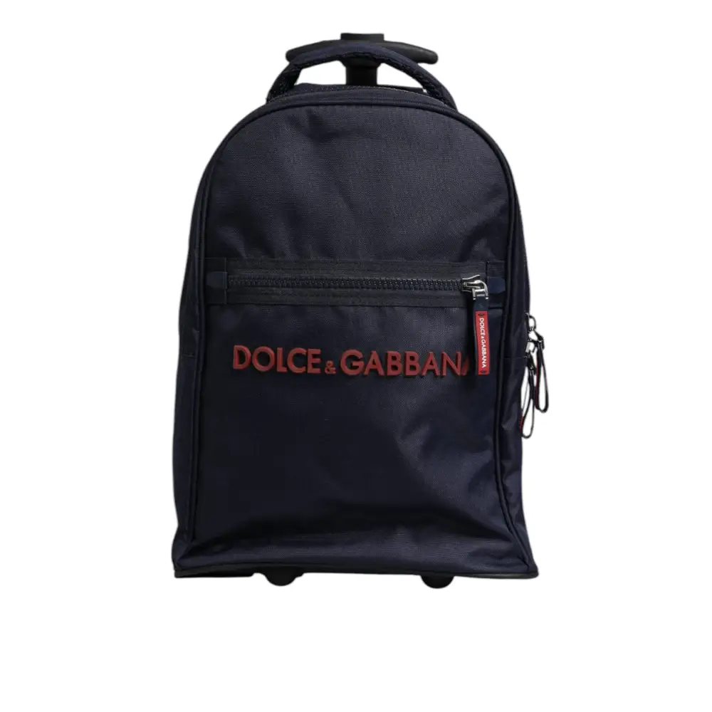 Dolce & Gabbana Blau Rot Polyester Kinder Back Pack Rad Koffer Tasche