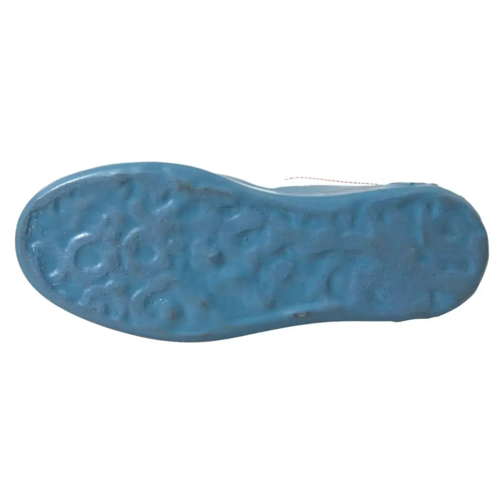 Dolce & Gabbana Blau Weiß Bedruckte Portofino Melt Sneakers - EU39.5/US6.5