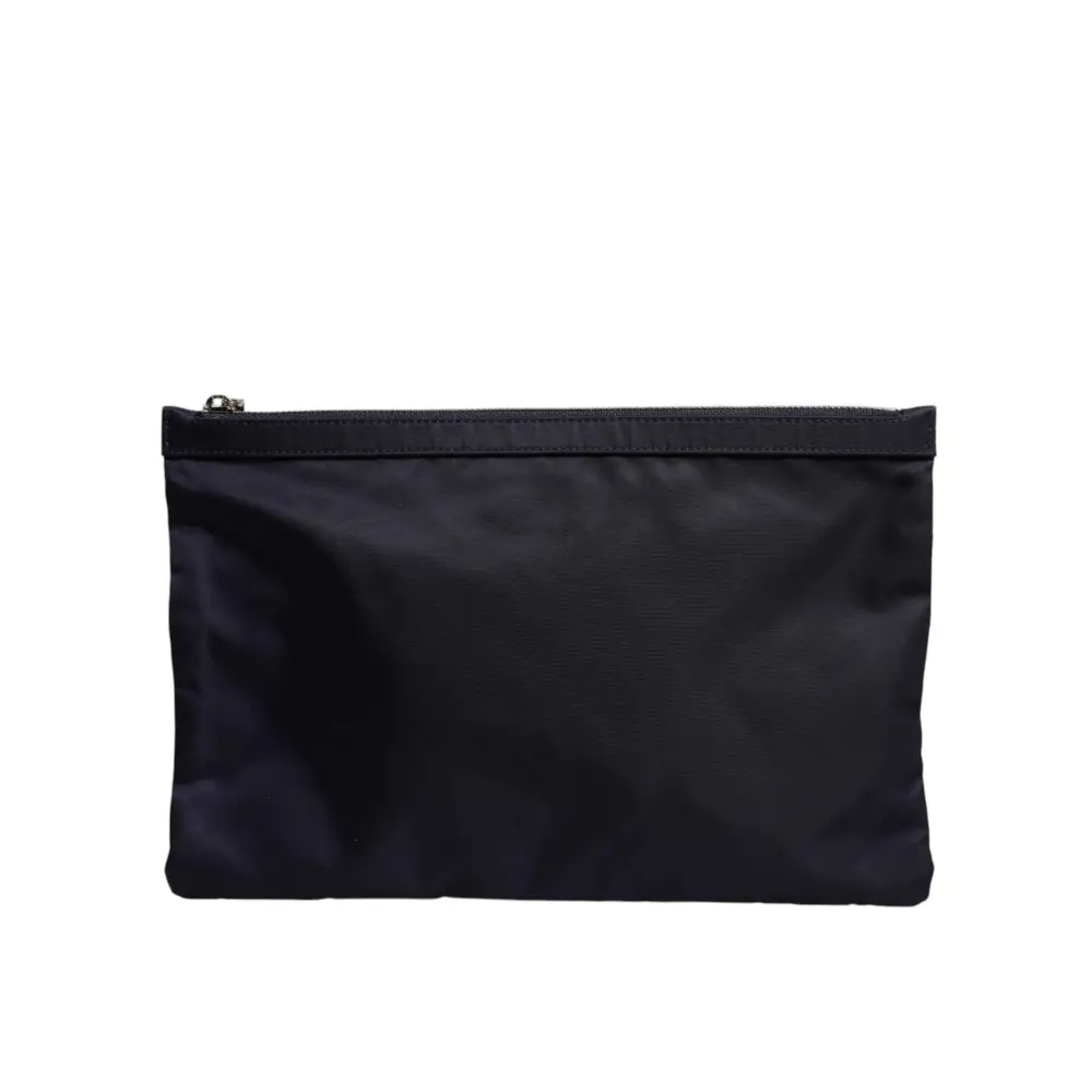 Dolce & Gabbana Blaue DG Logo Patch verschönerte Beutel Clutch Tasche