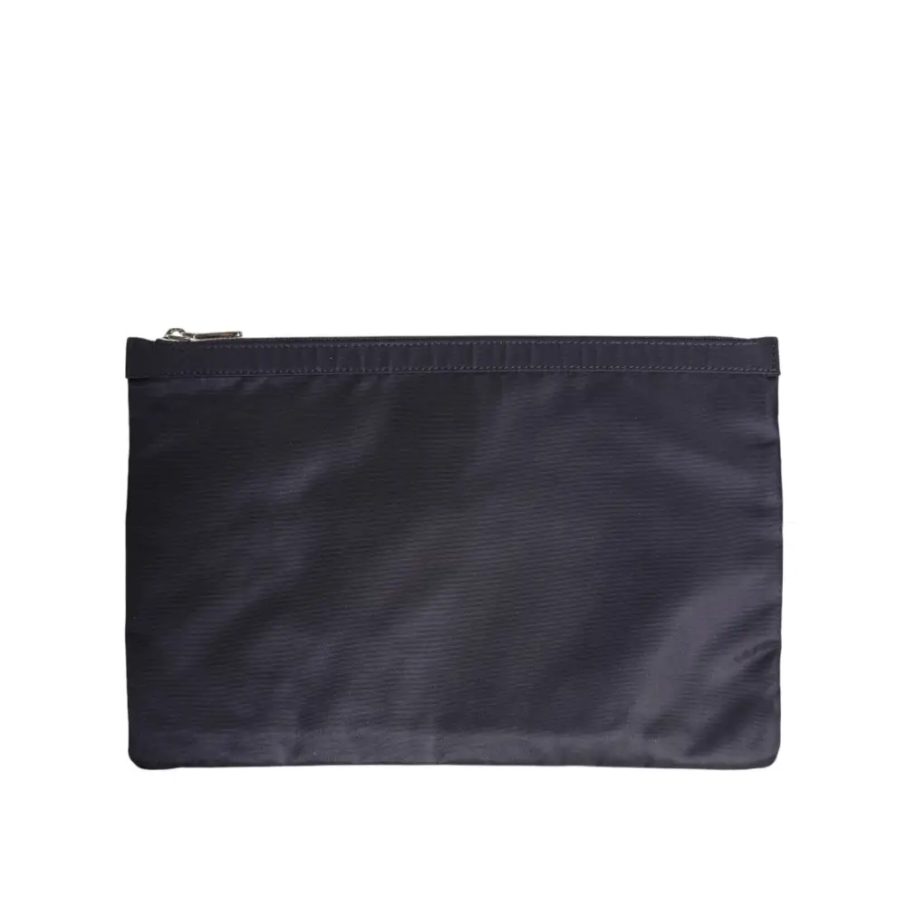 Dolce & Gabbana Blaue DG Logo Patch verschönerte Tasche Clutch Men Borse Tasche