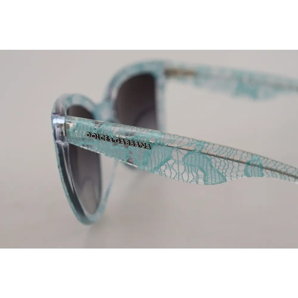 Dolce & Gabbana Blaue DG4190 Spitze Kristall Acetat Schmetterling Sonnenbrille