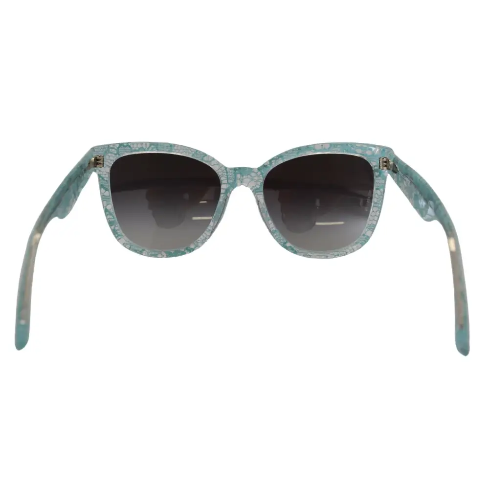 Dolce & Gabbana Blaue DG4190 Spitze Kristall Acetat Schmetterling Sonnenbrille