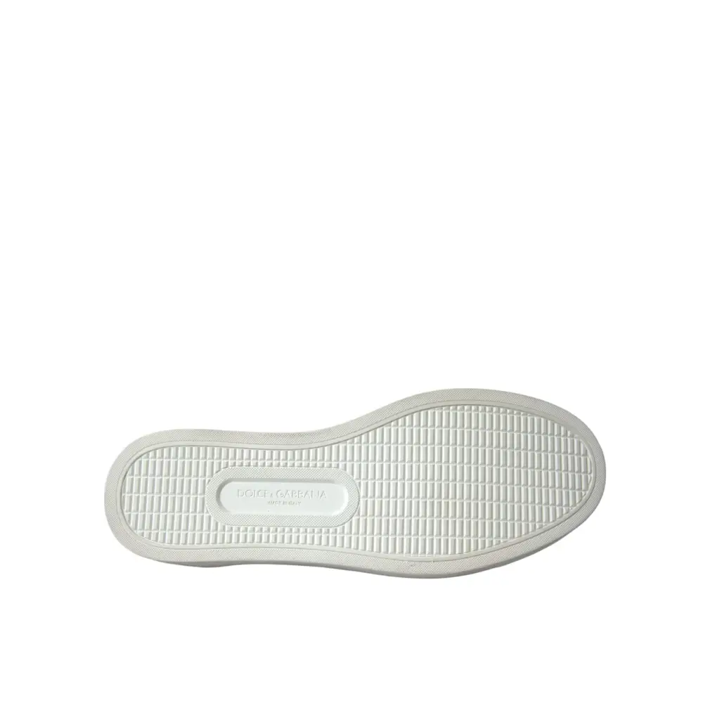 Dolce & Gabbana Blaue Kalbsleder Haar Leopard Sneakers Schuhe - EU40.5/US7.5