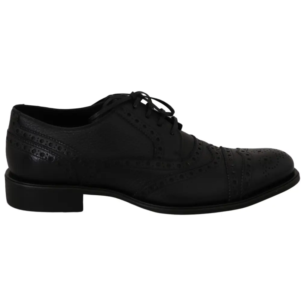 Dolce & Gabbana Blaue Leder Wingtip Oxford Dress Schuhe