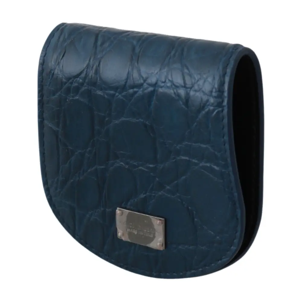 Dolce & Gabbana Blaue Ledertasche mit Kondomhalter