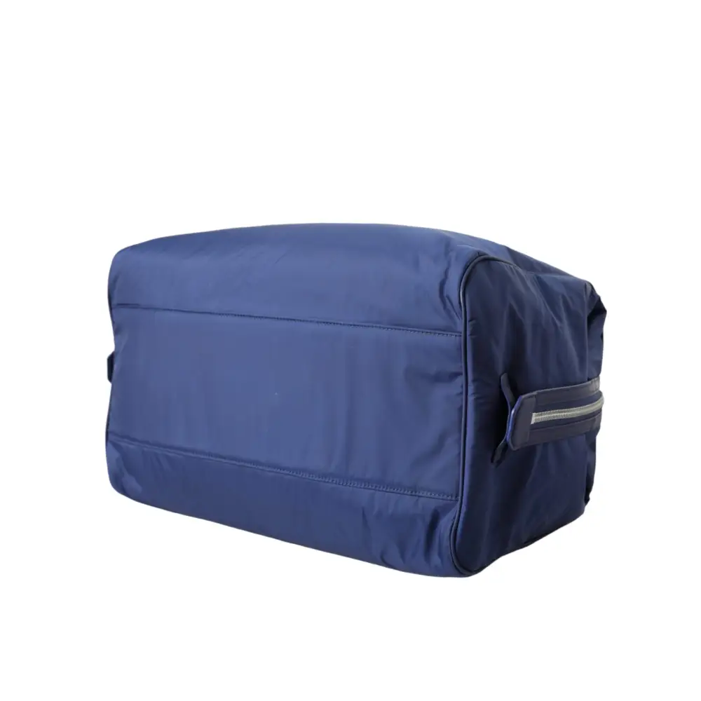 Dolce & Gabbana Blaue Nylon-Kalbsleder Hand-Schulter-Seesack