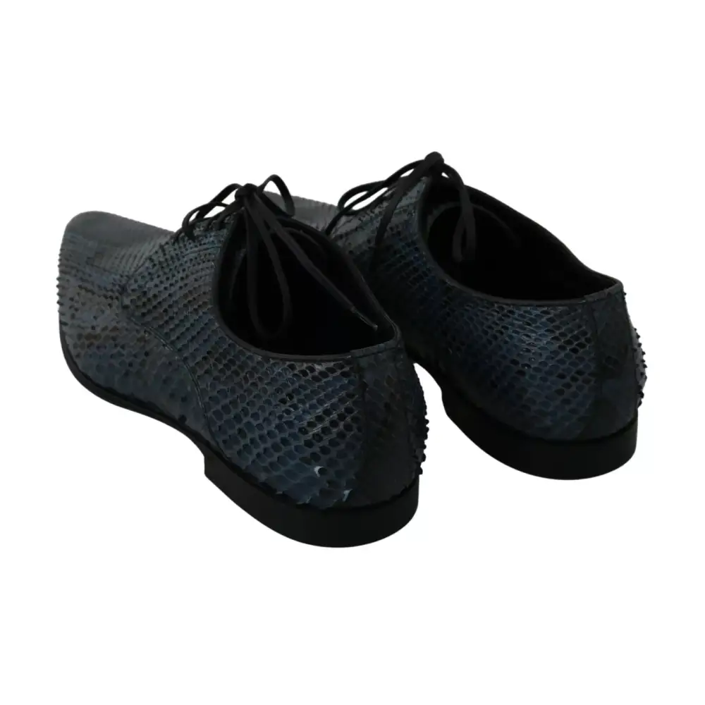Dolce & Gabbana Blaue Pythonleder-Schlangenhaut-Schuhe - EU40/US7