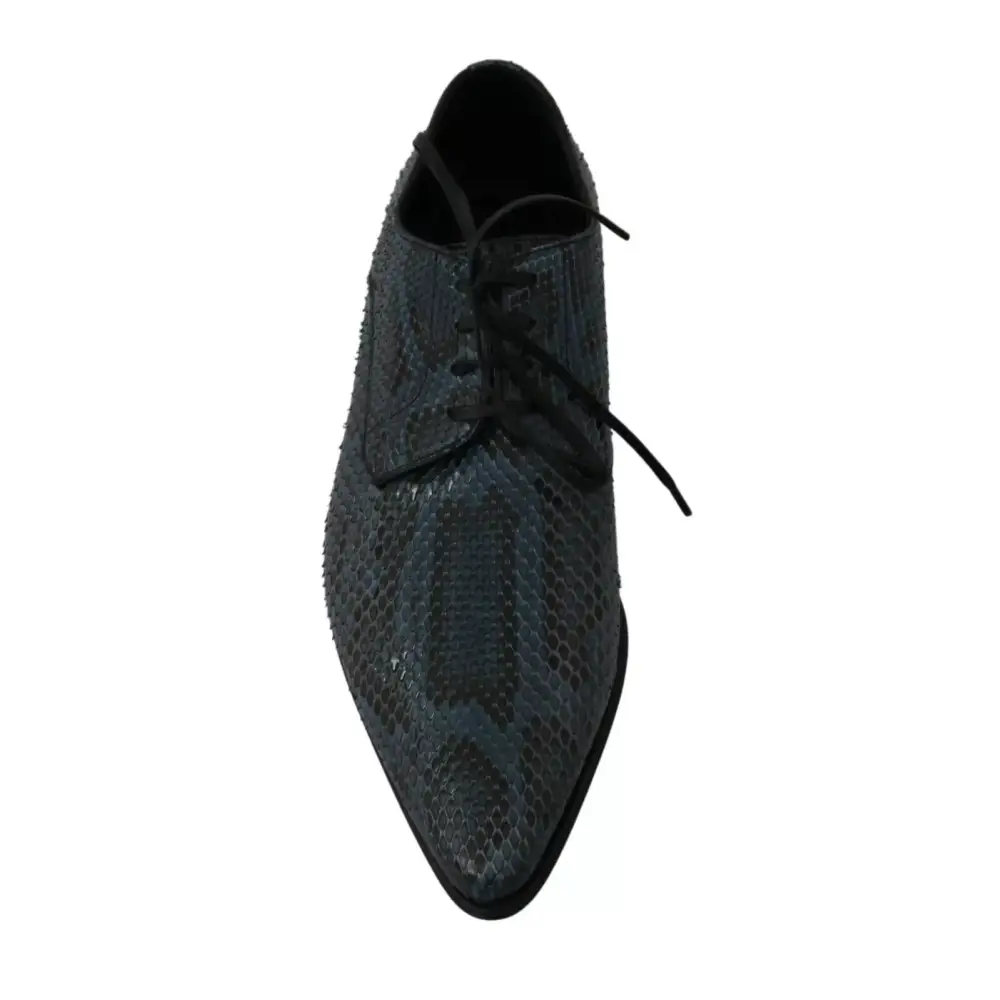 Dolce & Gabbana Blaue Pythonleder-Schlangenhaut-Schuhe - EU40/US7