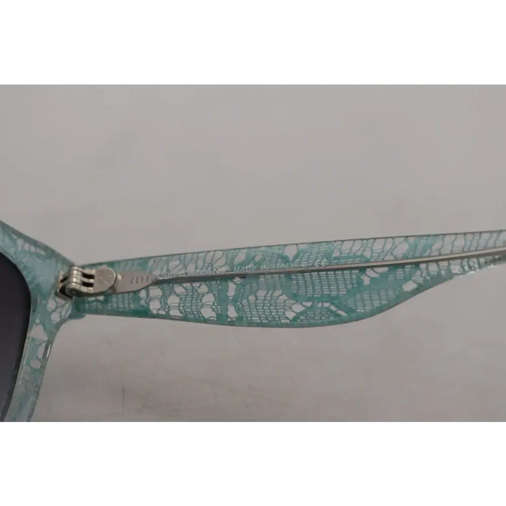 Dolce & Gabbana Blaue Spitze Acetat Kristall Runde DG4190 Sonnenbrille