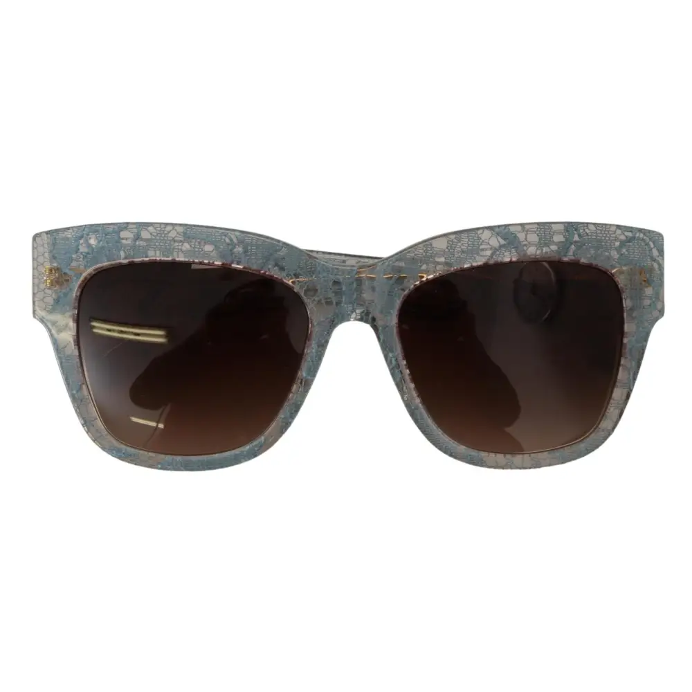 Dolce & Gabbana Blaue Spitze Acetat Kristall Schmetterling DG4231 Sonnenbrille
