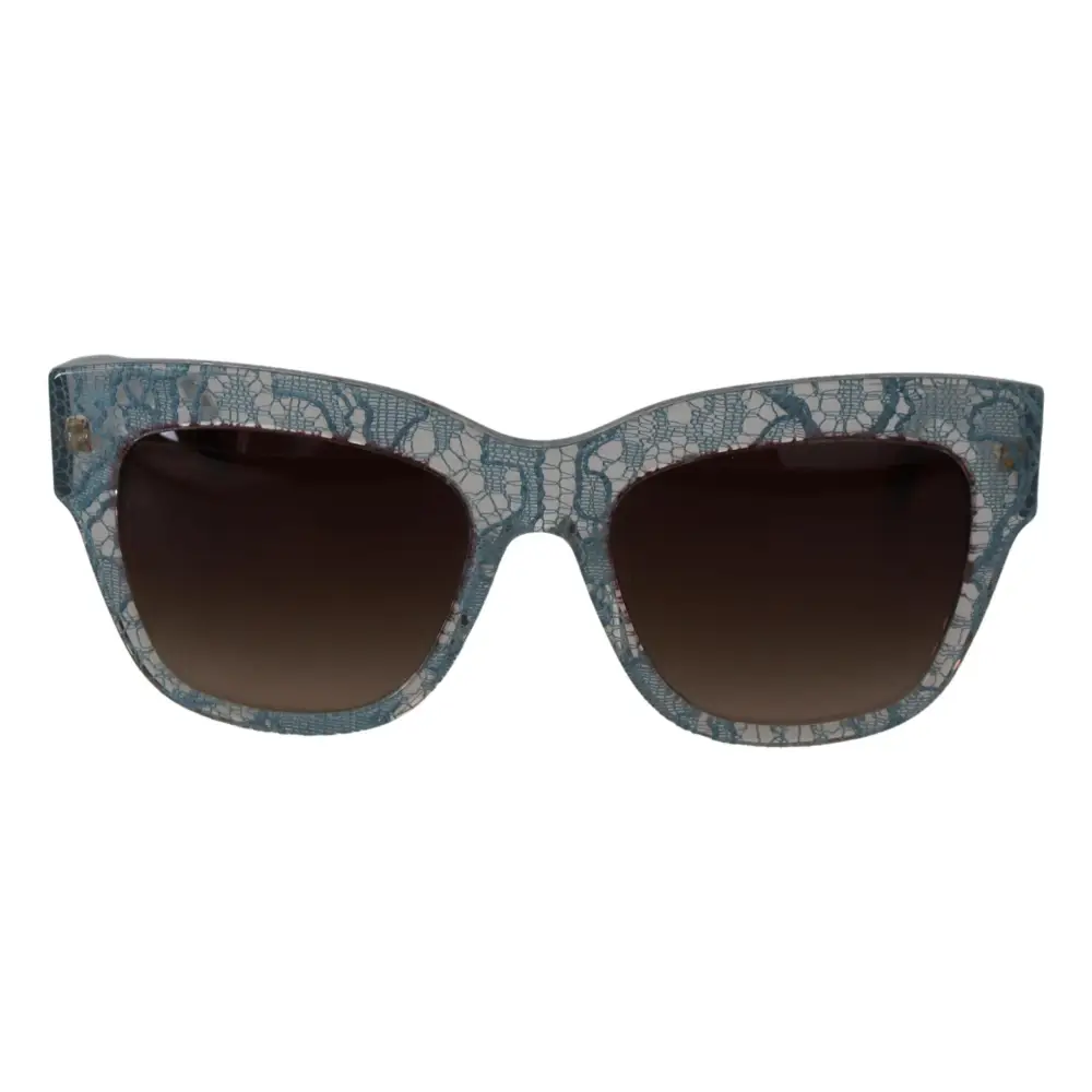 Dolce & Gabbana Blaue Spitze Acetat Kristall Schmetterling DG4231 Sonnenbrille