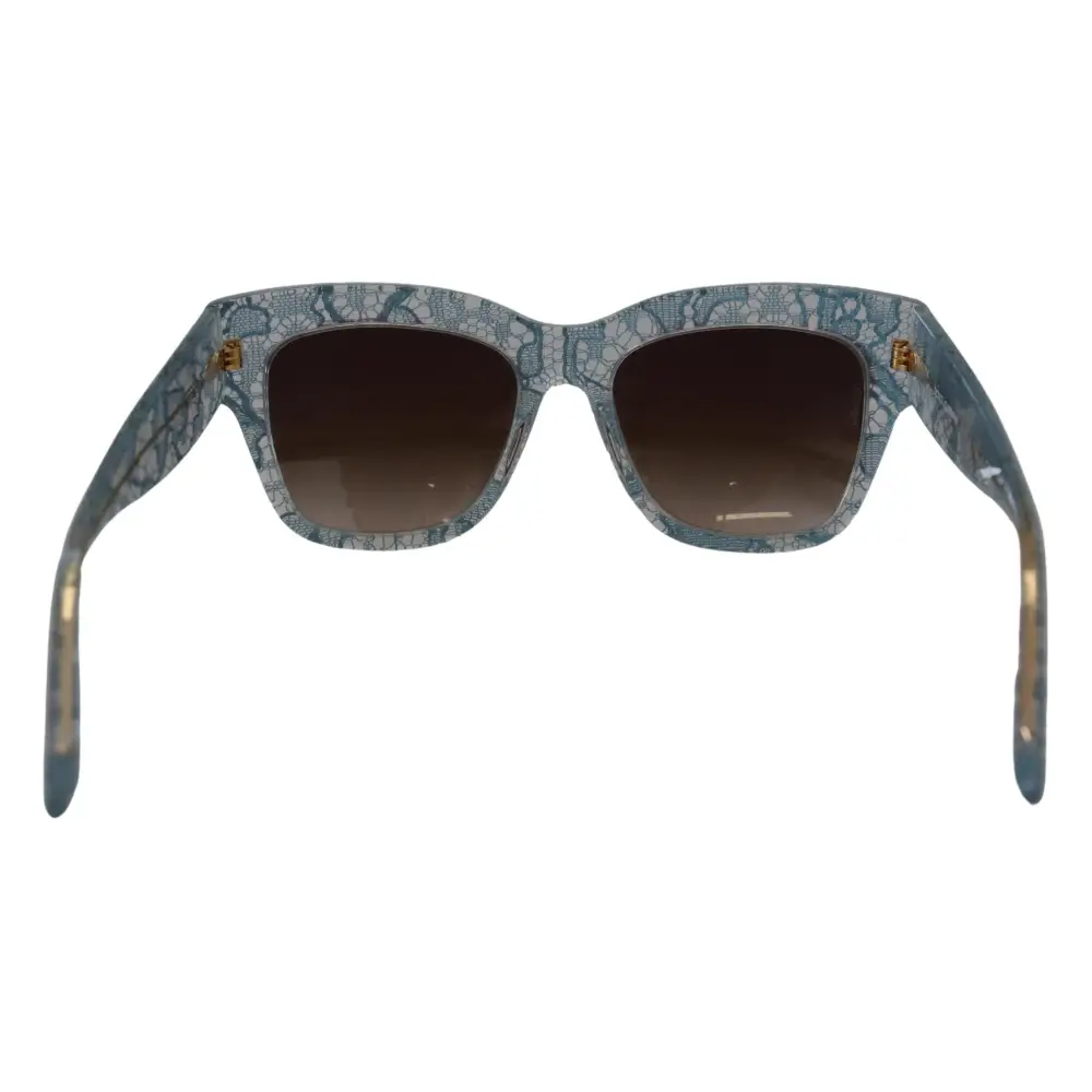 Dolce & Gabbana Blaue Spitze Acetat Kristall Schmetterling DG4231 Sonnenbrille