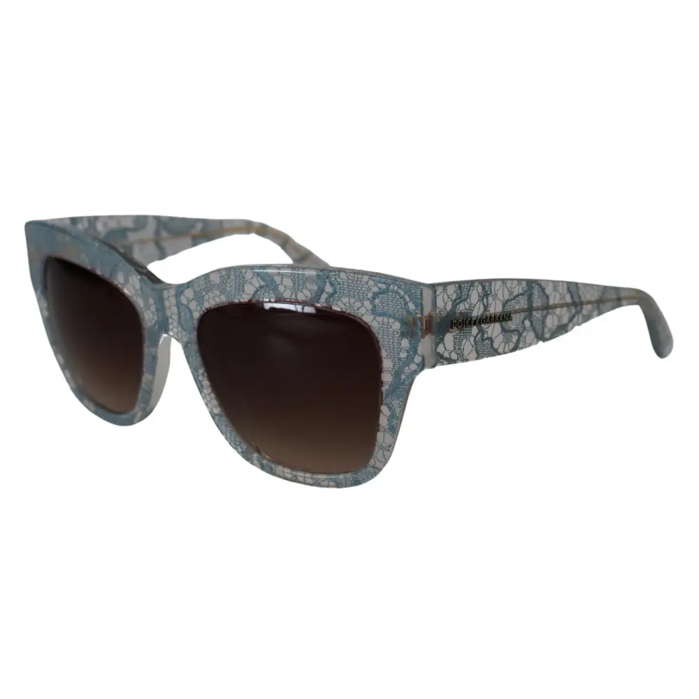 Dolce & Gabbana Blaue Spitze Acetat Kristall Schmetterling DG4231 Sonnenbrille