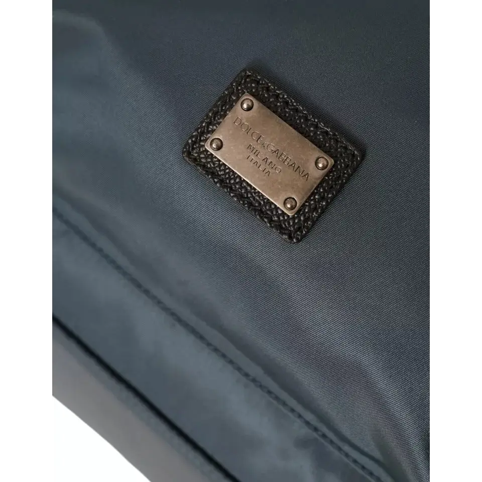 Dolce & Gabbana Blaues Nylon #DGFamily Patch Männer Rucksack Tasche