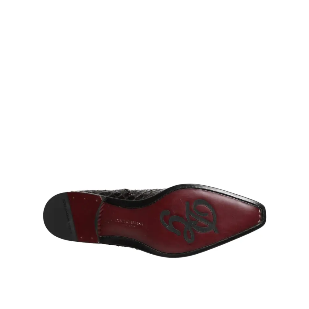 Dolce & Gabbana Bordeaux Chelsea-Stiefeletten für Herren - EU44/US11