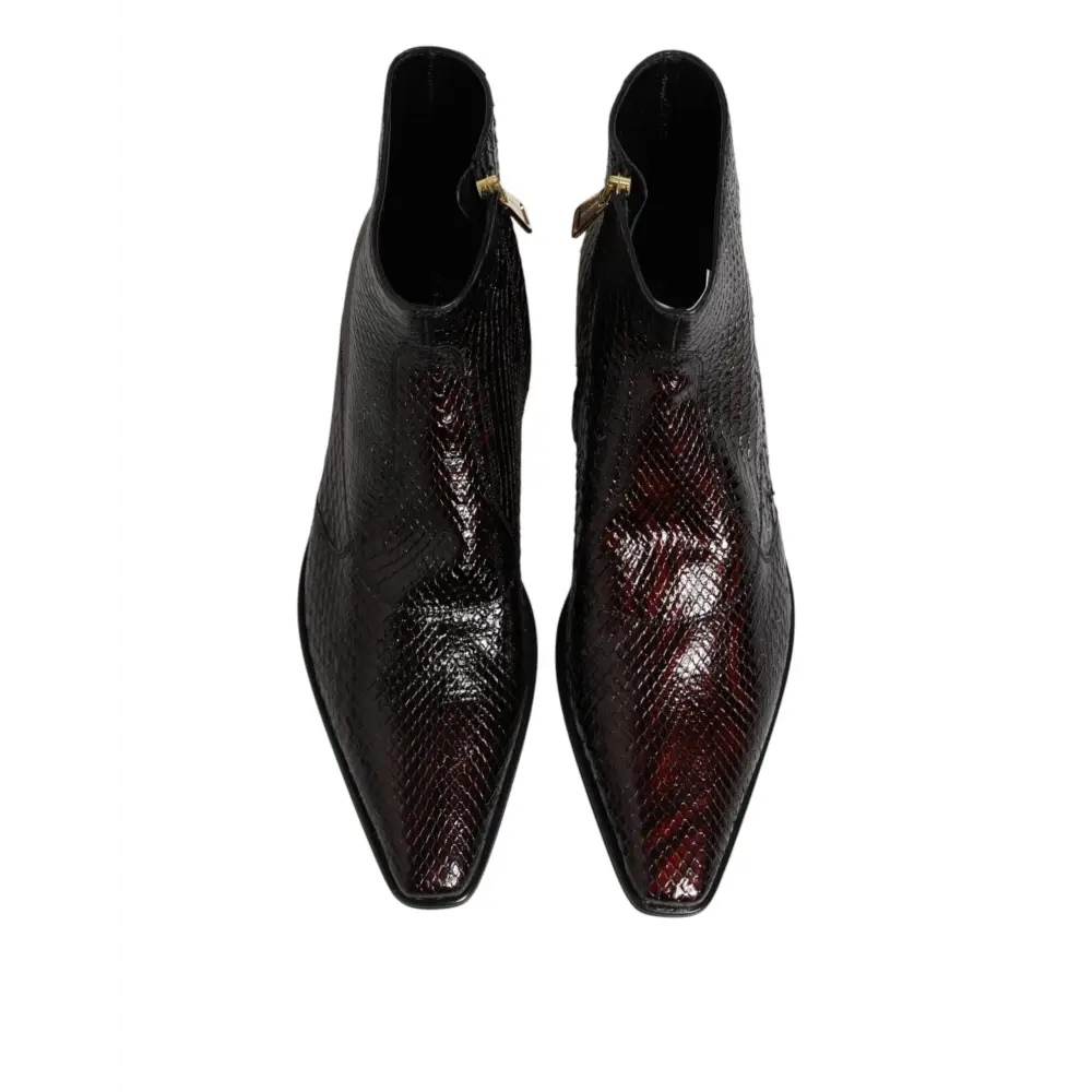 Dolce & Gabbana Bordeaux Chelsea-Stiefeletten für Herren - EU44/US11