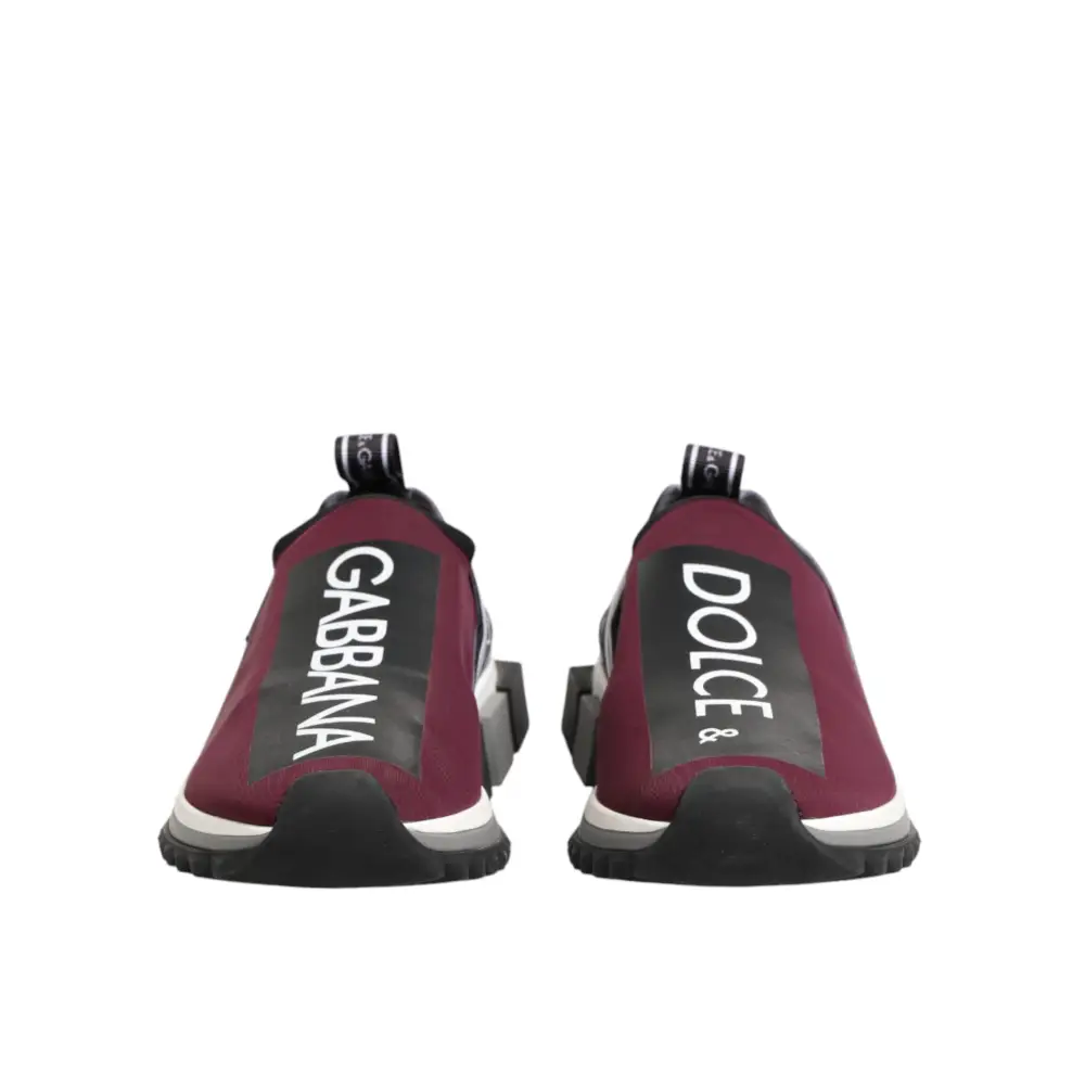 Dolce & Gabbana Bordeauxrote Sorrento Herren-Slip-On-Sneaker - EU 39.5 | US 6.5