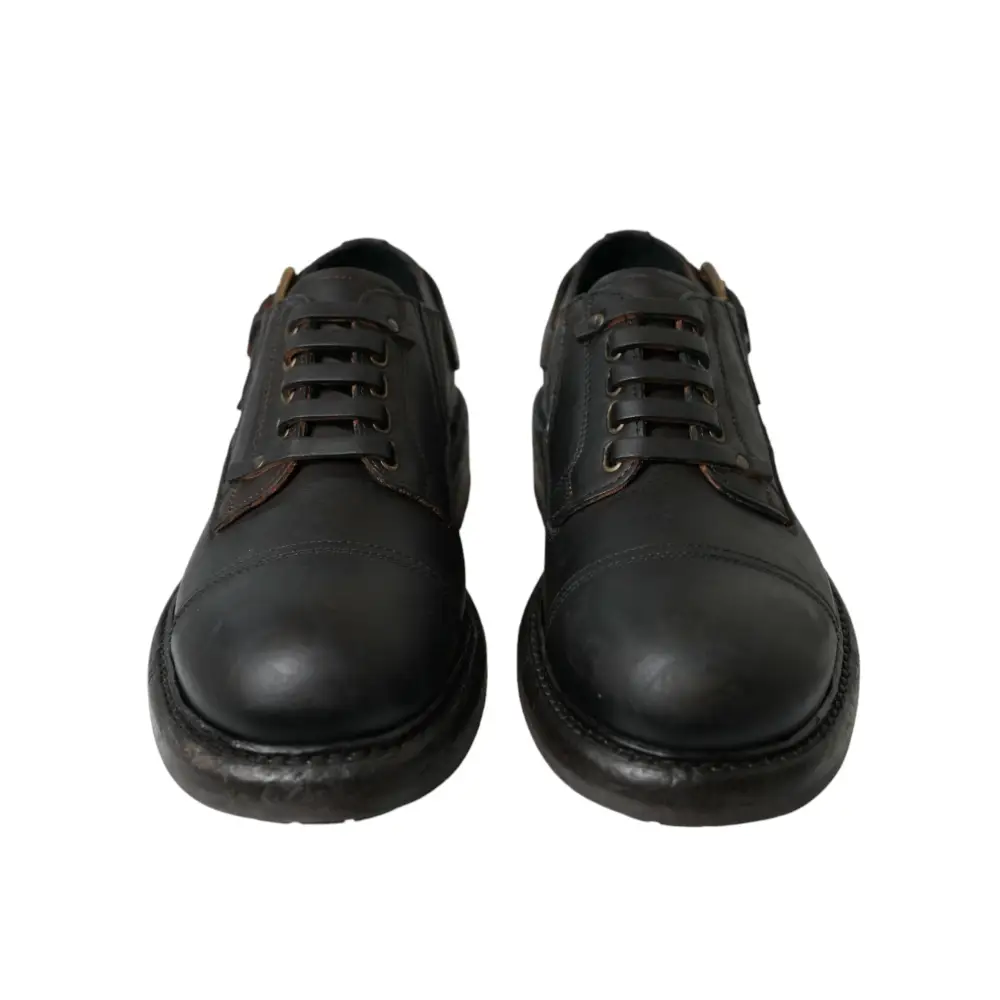 Dolce & Gabbana Braun Leder Lace Up Derby Männer Kleid Schuhe