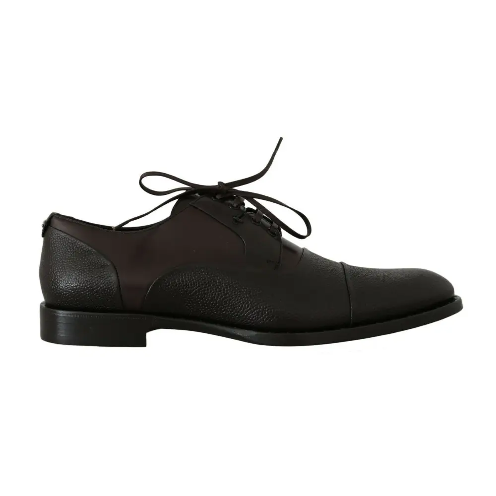 Dolce & Gabbana Braun Leder Laceups Kleid Herrenschuhe - EU40/US7