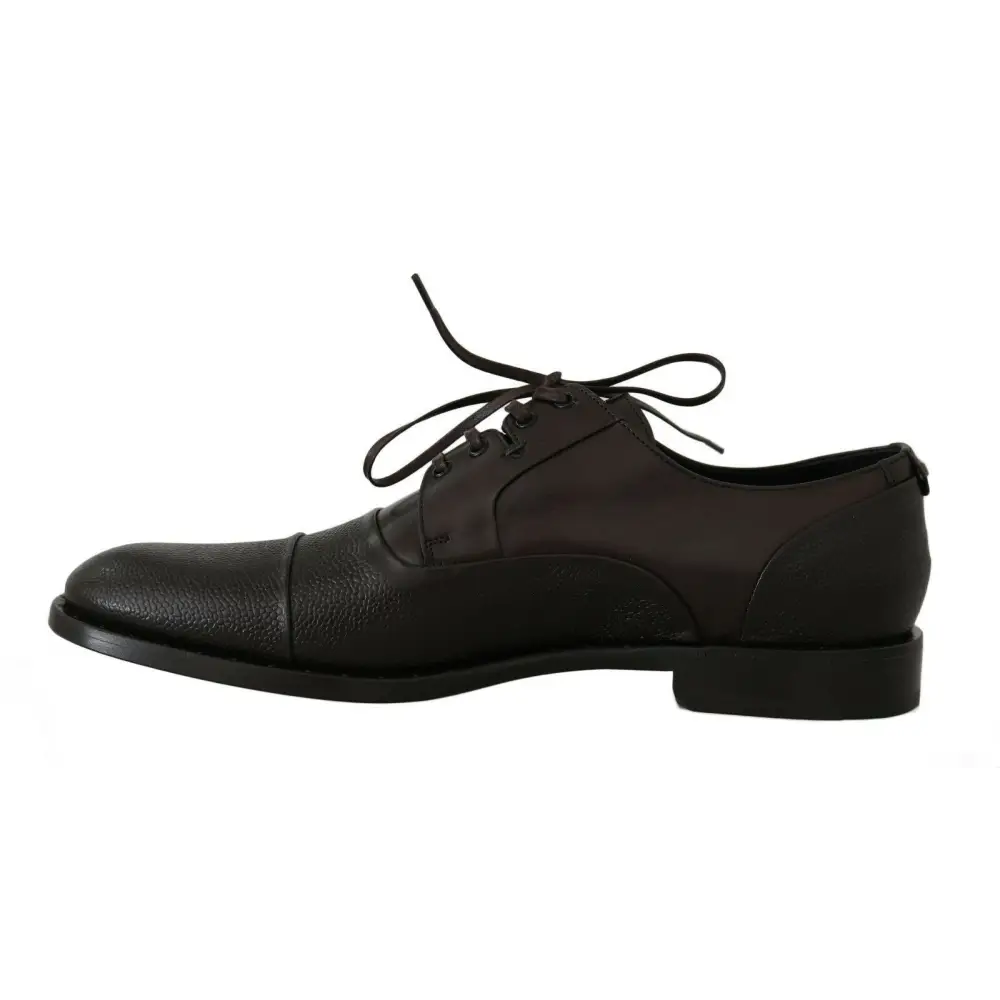 Dolce & Gabbana Braun Leder Laceups Kleid Herrenschuhe - EU40/US7