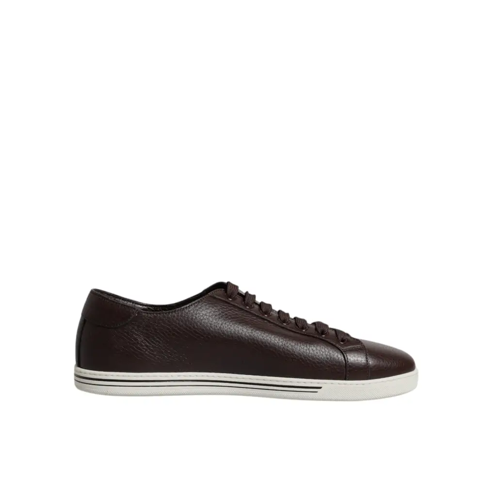 Dolce & Gabbana Braun Low Top Männer Saint Tropez Turnschuhe Schuhe - EU41/US8