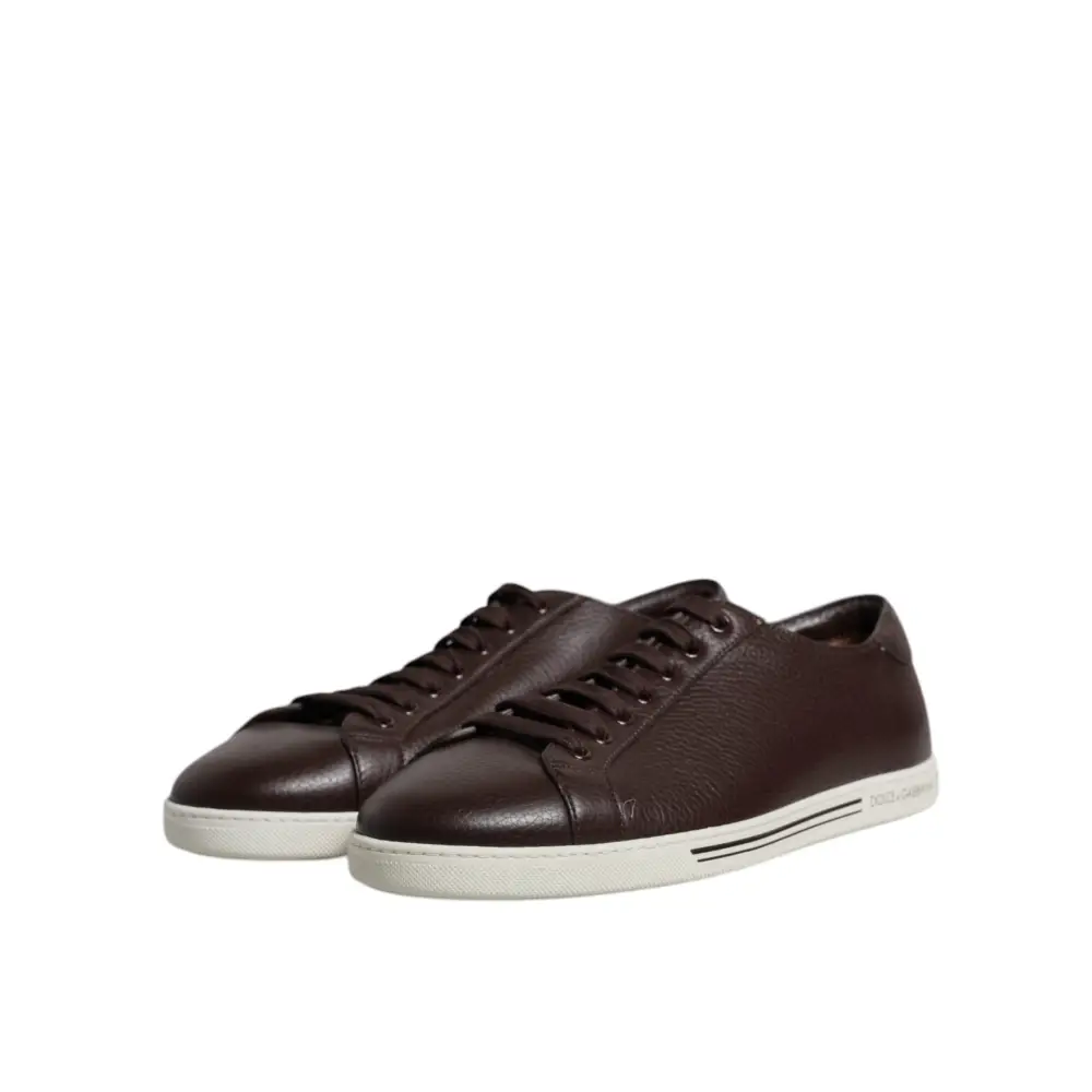 Dolce & Gabbana Braun Low Top Männer Saint Tropez Turnschuhe Schuhe - EU41/US8