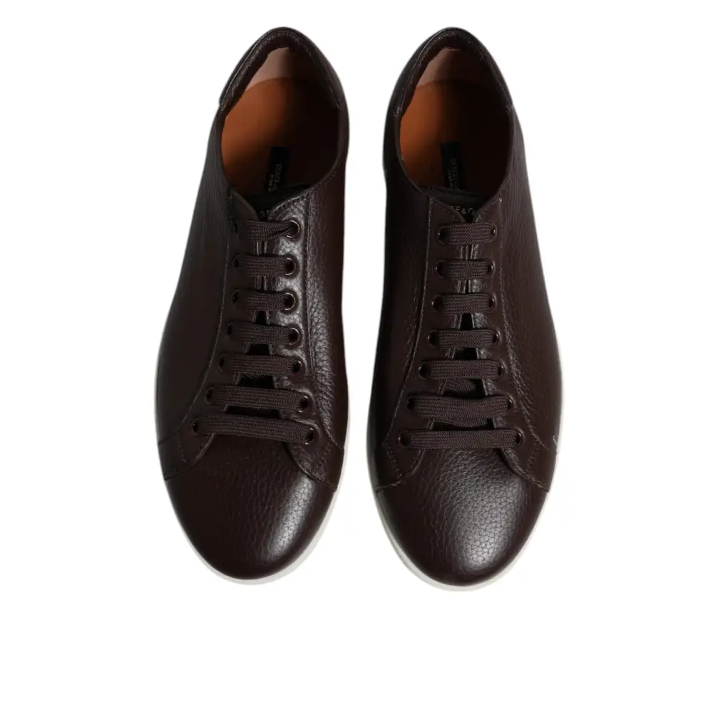 Dolce & Gabbana Braun Low Top Männer Saint Tropez Turnschuhe Schuhe - EU41/US8