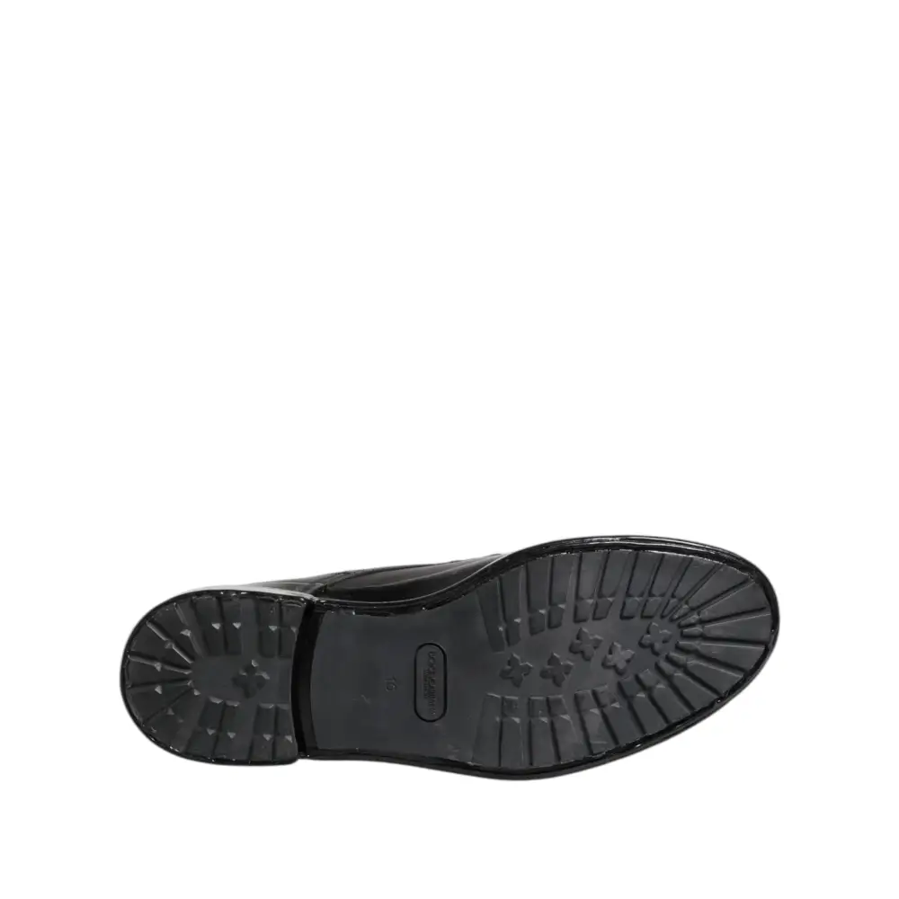 Dolce & Gabbana Braun Schwarz Lace Up Mid Calf Männer Stiefel Schuhe - EU44/US11