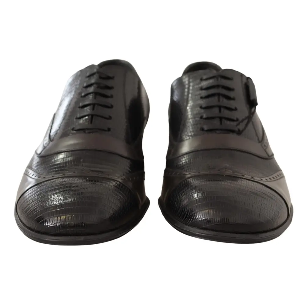 Dolce & Gabbana Braune Eidechsenhaut Leder Oxford Dress Schuhe - EU44/US11