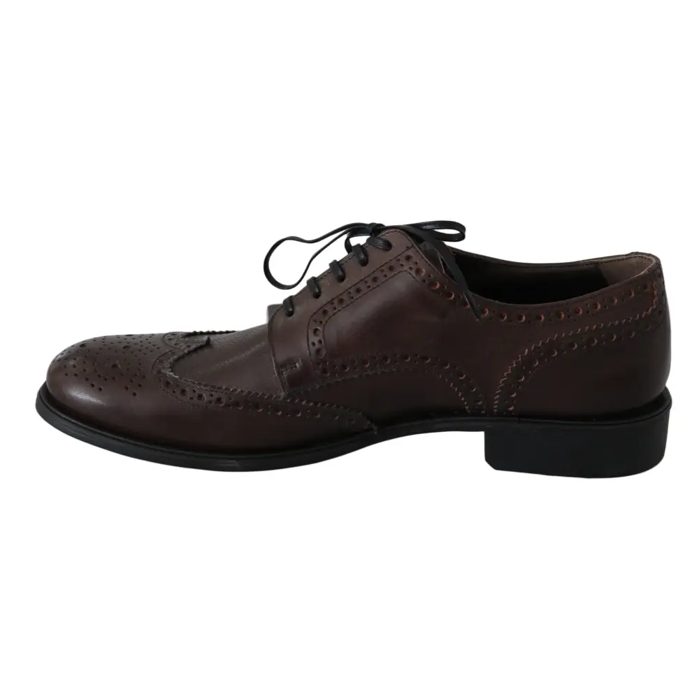Dolce & Gabbana Braune Leder Brogue Derby Dress Schuhe - EU44.5/US11.5