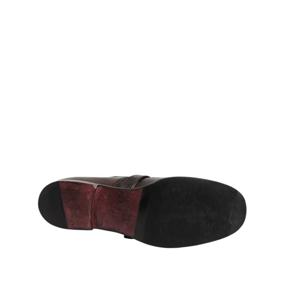 Dolce & Gabbana Braune Leder Monk Strap Formelle Derby Schuhe