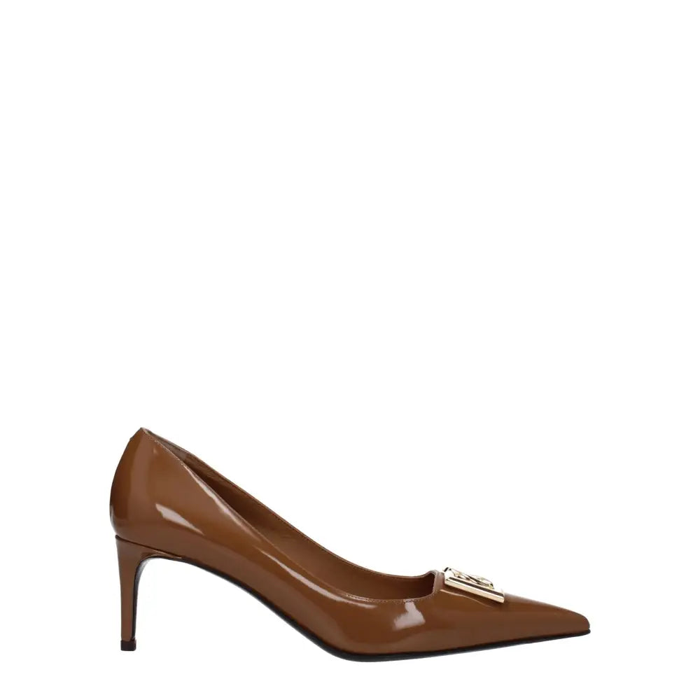 Dolce & Gabbana Braune Leder Pumps mit hohem Absatz