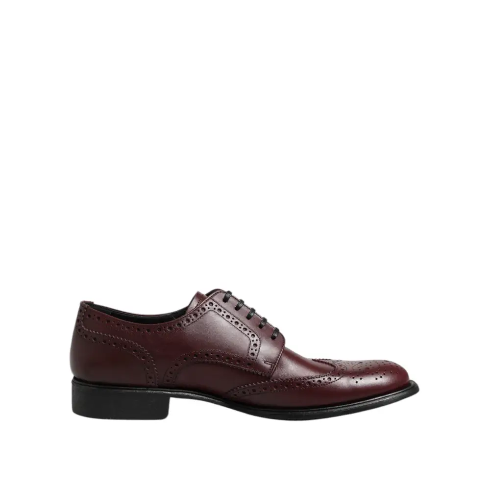 Dolce & Gabbana Braune Leder Schnürschuhe Derby Dress - EU42/US9