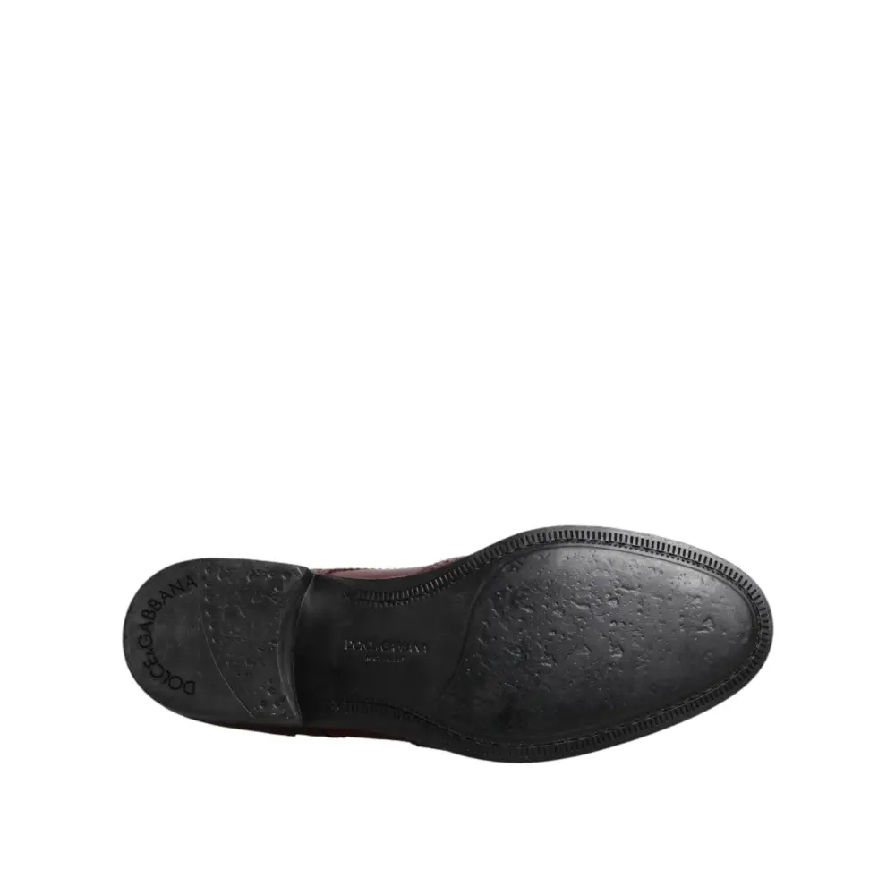 Dolce & Gabbana Braune Leder Schnürschuhe Derby Dress - EU42/US9